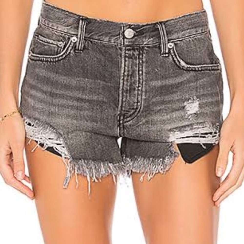 Free People Loving Good Vibrations Denim Shorts